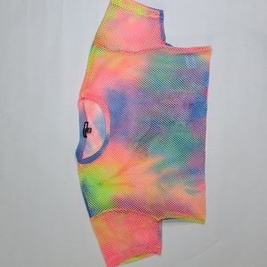 Fashion Nova Multicolored Mesh Crop Top